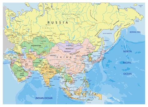 blank map of asian countries