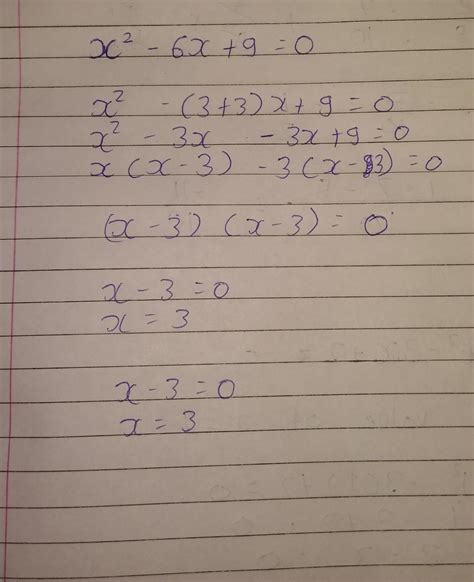 Factorise x2-6x+9 plz give me right answer - Brainly.in