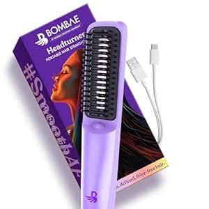 Bombae Ionic Portable Headturner Hair Straightener | 2-in-1 styling and ...