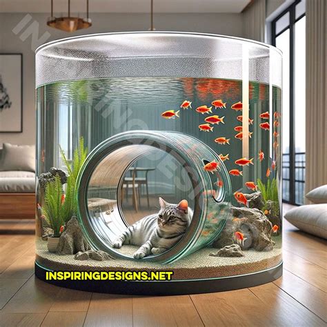 These Aquariums Have Built-In Tunnels For Your Cats To Watch Your Fish | Cat tunnel diy, Cat ...