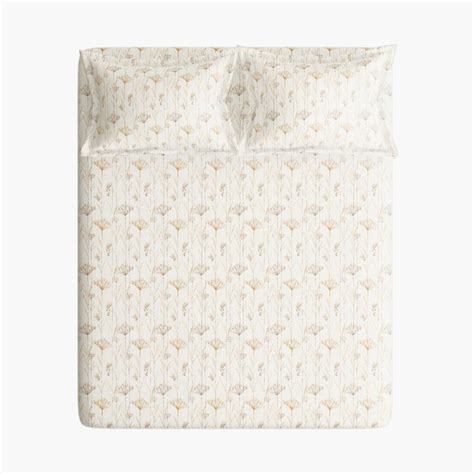 Buy PORTICO Melange Cotton 300TC Printed 3Pcs Super King Bedsheet Set ...