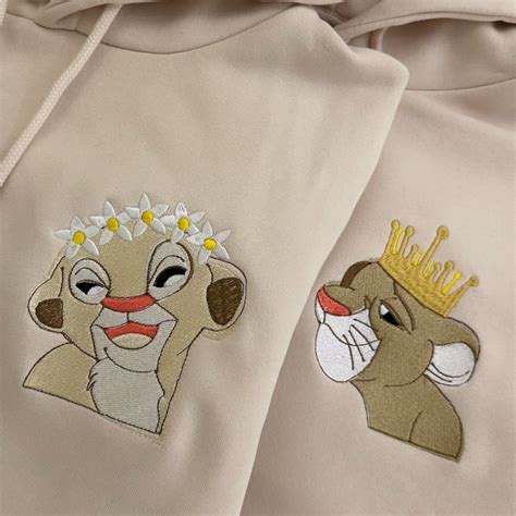Nala Simba Cartoon embroidered Hoodie , Sweatshirt combo – Cuteartefact