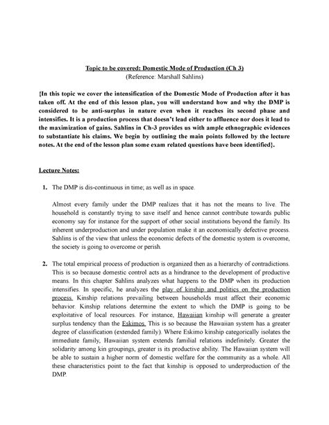 Domestic Mode of Production Ch 375e5v cygt utbm hyj b7ujn ugbjbjuiv hu ...