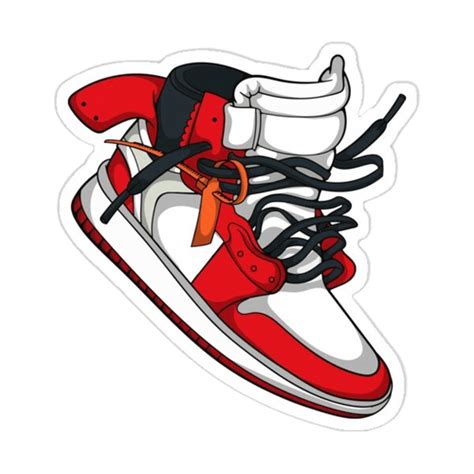 Off-White x Air Jordan 1 Sticker | Stickerfever.in