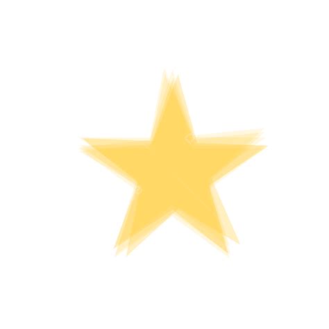 Five Pointed Star White Transparent, Cartoon Five Pointed Star Yellow ...