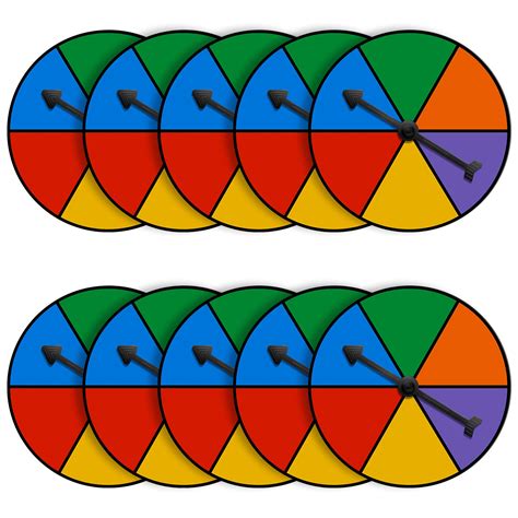 Chivao 10 Sets Game Spinner Wheel Blank Erasable Math Game | Desertcart ...