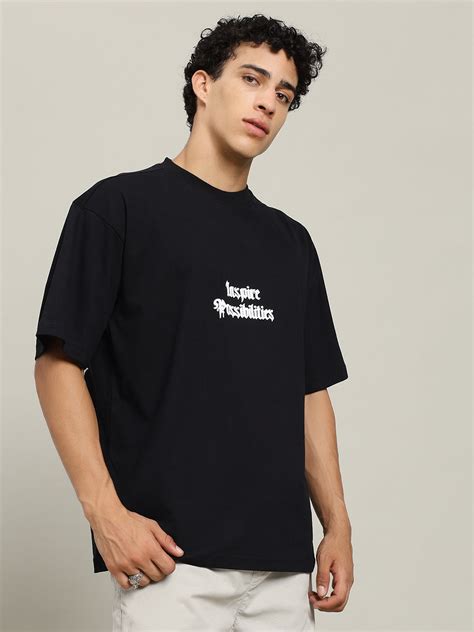 Inspire Possibilities Puff Printed Men Oversized T-shirt – pronk.in