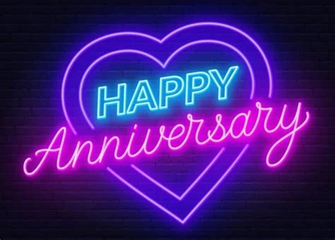 Happy Anniversary Neon Sign (Style 1) – Lets Custom Studio - Custom ...