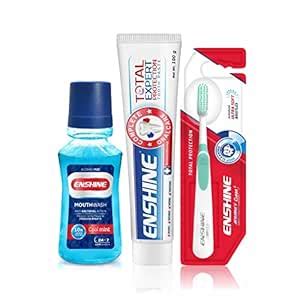 Buy Enshine Oral Care Combo Pack of 3 - Total Expert Toothpaste (100g ...