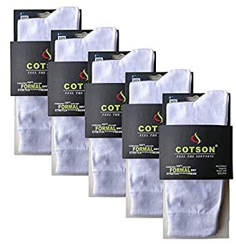 Buy Cotson Men's Organic Cotton & Bamboo Odour Control Formal Socks ...