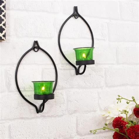 Buy Homesake® Set of 2 Decorative Black Eye Wall Sconce/Candle Holder ...