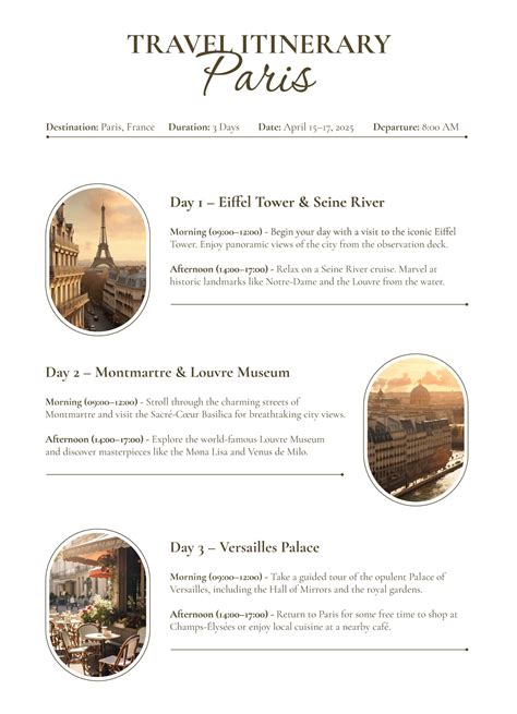 Best travel itinerary template in google docs word download template ...