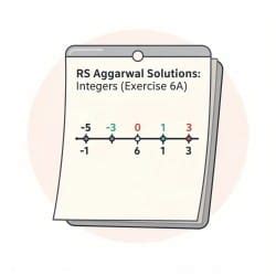 RS Aggarwal Solutions Class 6 Maths Intergers (Exercise 6A) PDF Download