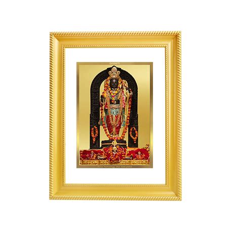 Diviniti 24K Gold Plated Ram Lalla Photo Frame For Home Decor, Wall Ha ...