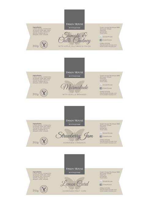 Food Labels Design