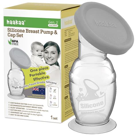 Buy haakaa Food Grade BPA PVC and Phthalate-Free Clear Breastpump with ...