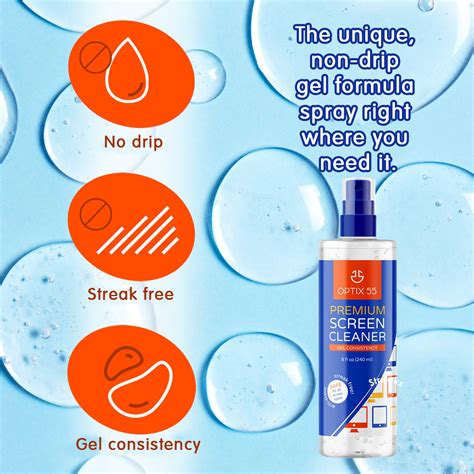 Premium Gel Screen Cleaner Spray Kit – optix55.com