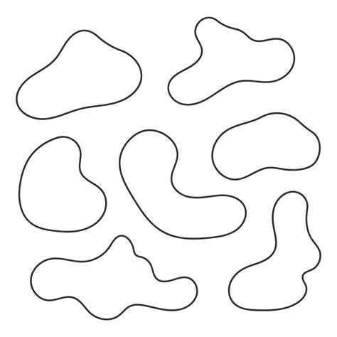 Premium Vector | Abstract Blobs Outline Style Set
