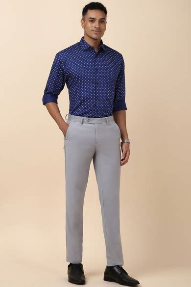 Buy Men Blue Regular Fit Printed Full Sleeves Formal Shirt Online ...
