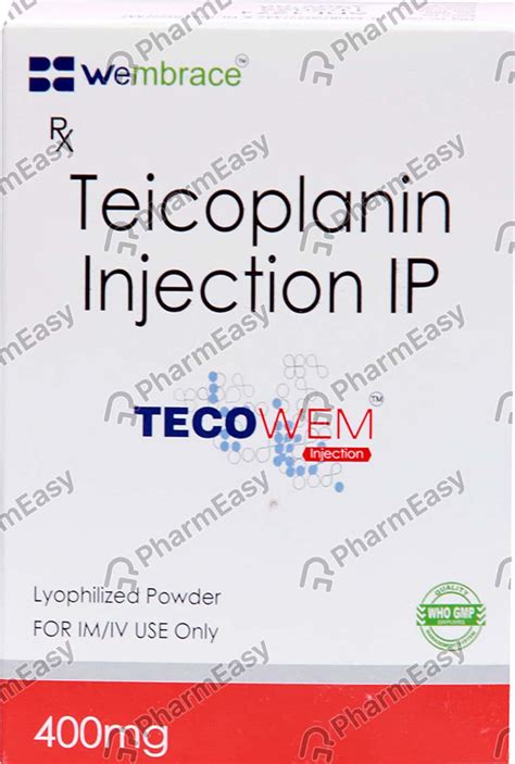 Buy Tecowem 400 MG Powder For Injection (1) Online at Flat 15% OFF ...