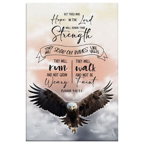 But Those Who Hope in the Lord Isaiah 40:31 Wall Art Canvas, Bible ...