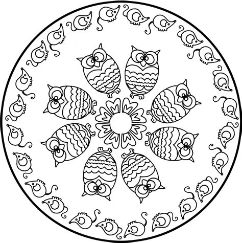 Mandala to color free to print - 4 - Simple Mandalas