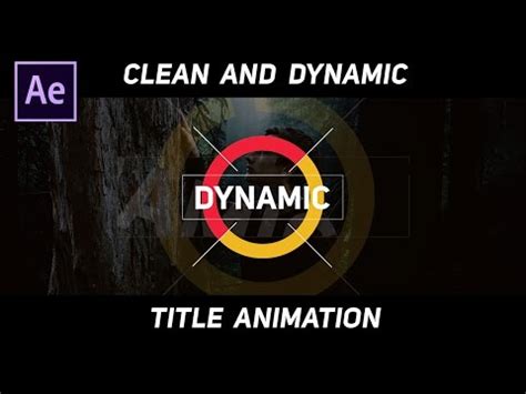 Dynamic Title Animation in After Effects - Complete After Effects ...