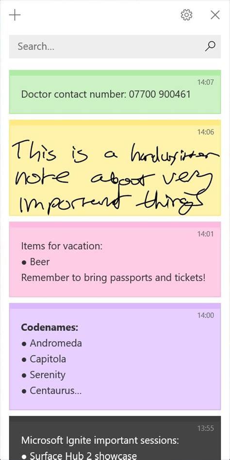 Sticky Notes Features 的图像结果