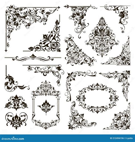 Elements Floral Ornaments Design Stock Illustrations – 16,966 Elements ...