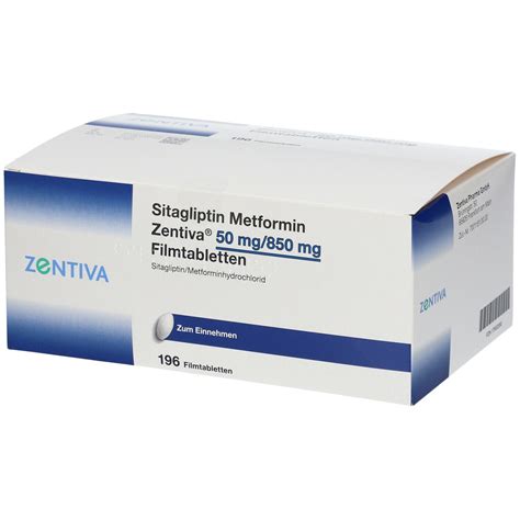 SITAGLIPTIN Metformin Zentiva 50 mg/850 mg FTA 196 St mit dem E-Rezept kaufen - Shop Apotheke