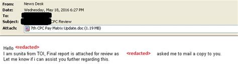 Pak group uses 7th Pay Commission related phishing emails to target ...