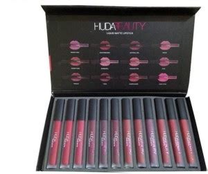 Huda Beauty Set of 12 Multi color Matte Lipstick - Price in India, Buy ...