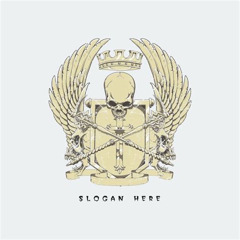 Logotipos de crânios | Vetor Premium