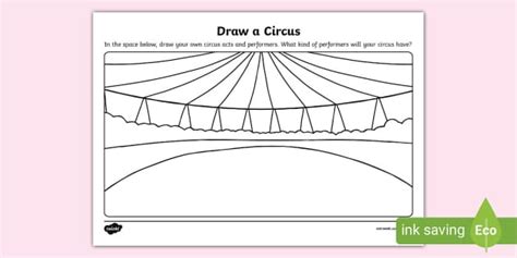 Draw a Circus Activity,Circus (teacher made) - Twinkl