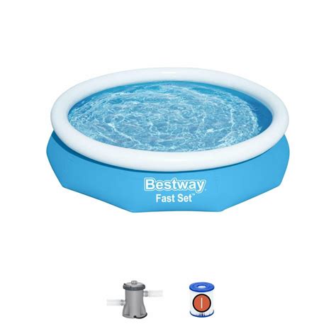 Bestway® 57458 Fast Set™ Çember Şişme Havuz Seti 3.05 m x 66 cm Çember ...