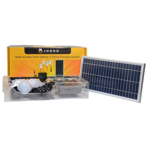 JUGNU Solar 4 Bulbs Home Lighting & Phone Charging System- ROIN0005 ...