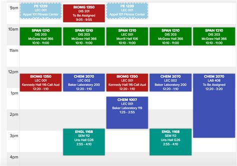 Rate my Freshman class schedule- bio major, CALS (premed) : r/Cornell