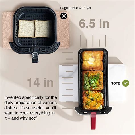 Buy TOTE 5.8 Quart Air Fryer，Electric Air Fryers Cooker with Dual ...