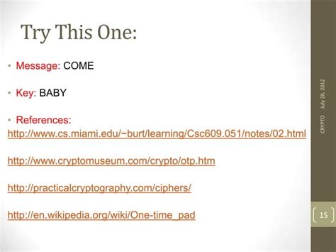 Rezultat imagine pentru One-Time Pad Encryption