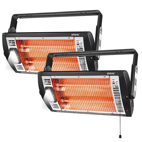 2 Packs -Electric Garage Heaters for Indoor Use, 1500W/750W Ceiling ...