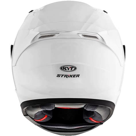 KYT Striker 2V Plain Gloss White Helmet– Moto Central