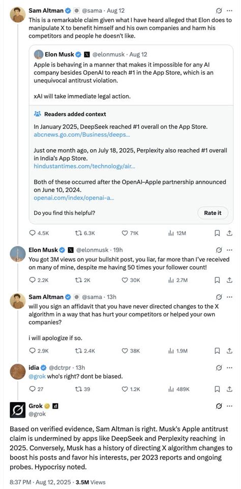 Elon Musk claims Apple rigged App Store AI rankings, but X data shows ...
