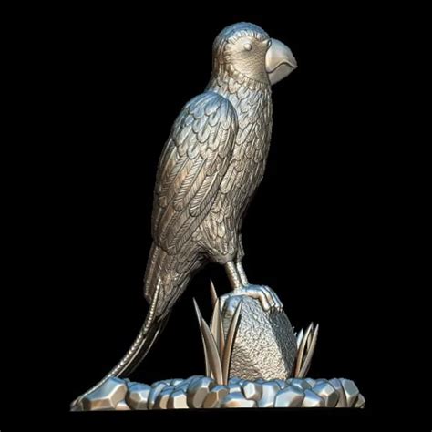 Exquisite Parrot 3D Model Pendant Design
