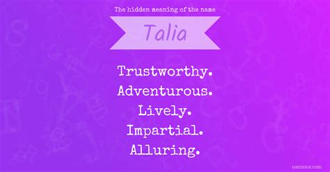 The hidden meaning of the name Talia | Namious