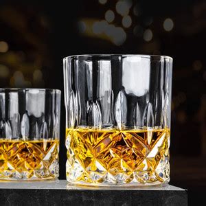Staify (Pack of 2) Fashioned Whiskey Heavy Base Rock Glasses for Scotch ...