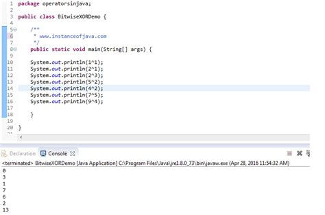 Image result for Java Bitwise Operator Program