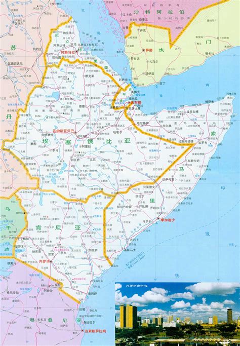索马里地图高清中文版