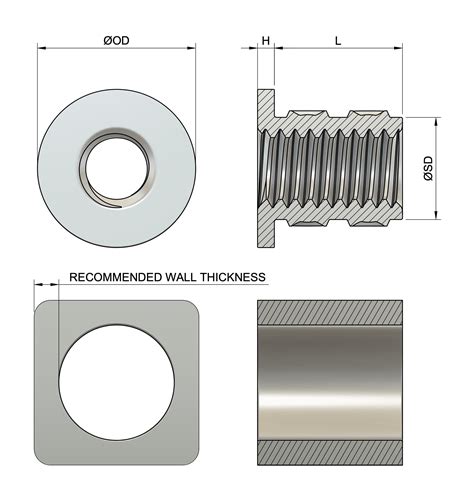 Image result for Installing Flanged Threaded Inserts