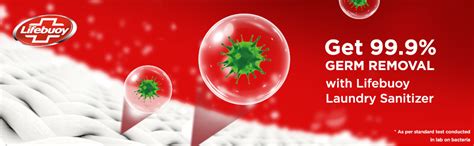 Lifebuoy Laundry Sanitizer Anti-Germ, Removes 99.9% Germs, Leaving ...