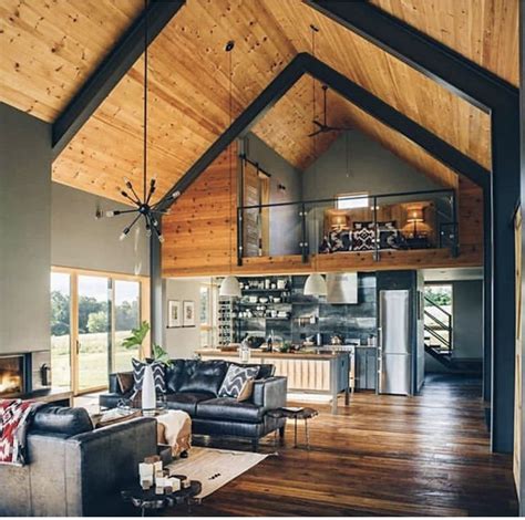 Modern Barn House with Vaulted Ceiling